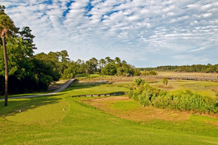 View of the course at Crescent Pointe